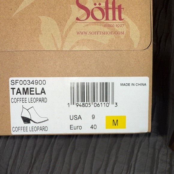 NWT - Sofft Tamula Animal Print bootie sz 9 - Picture 6 of 7